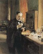 Albert Edelfelt louis pasteur in his laboratory painting